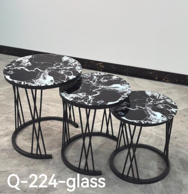 3 in 1 Executive Table (Glass Effect)