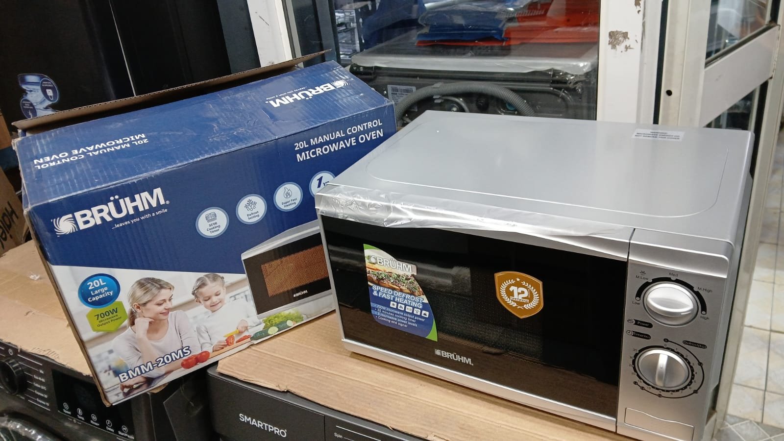 BRUHM 20L Bruhm 20L Silver Microwave - Image 1