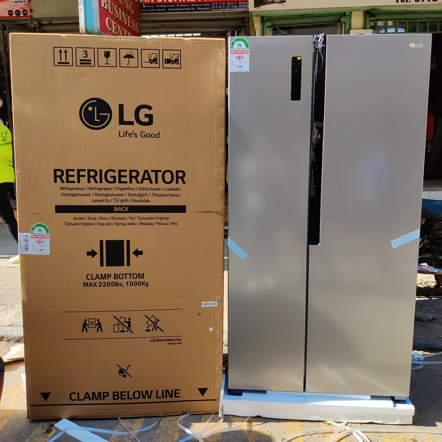 LG 519L LG Side by Side Fridge 519litres No Frost Refrigerator - Image 1