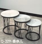 Executive 3in1 Pure Marble Table