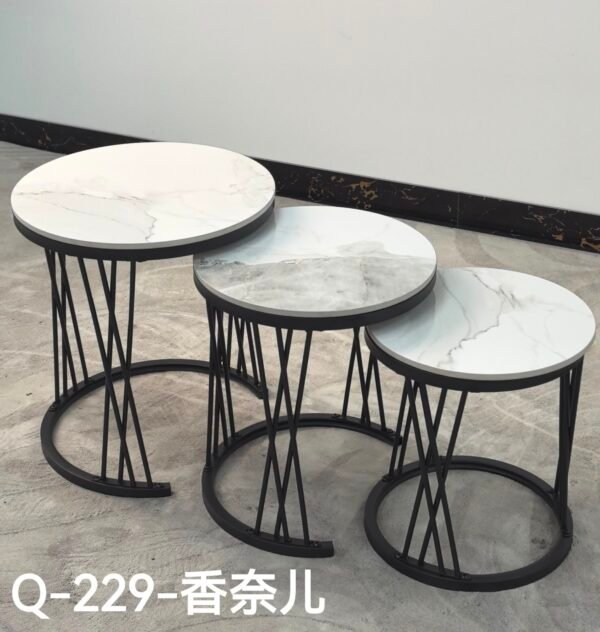 Executive 3in1 Pure Marble Table