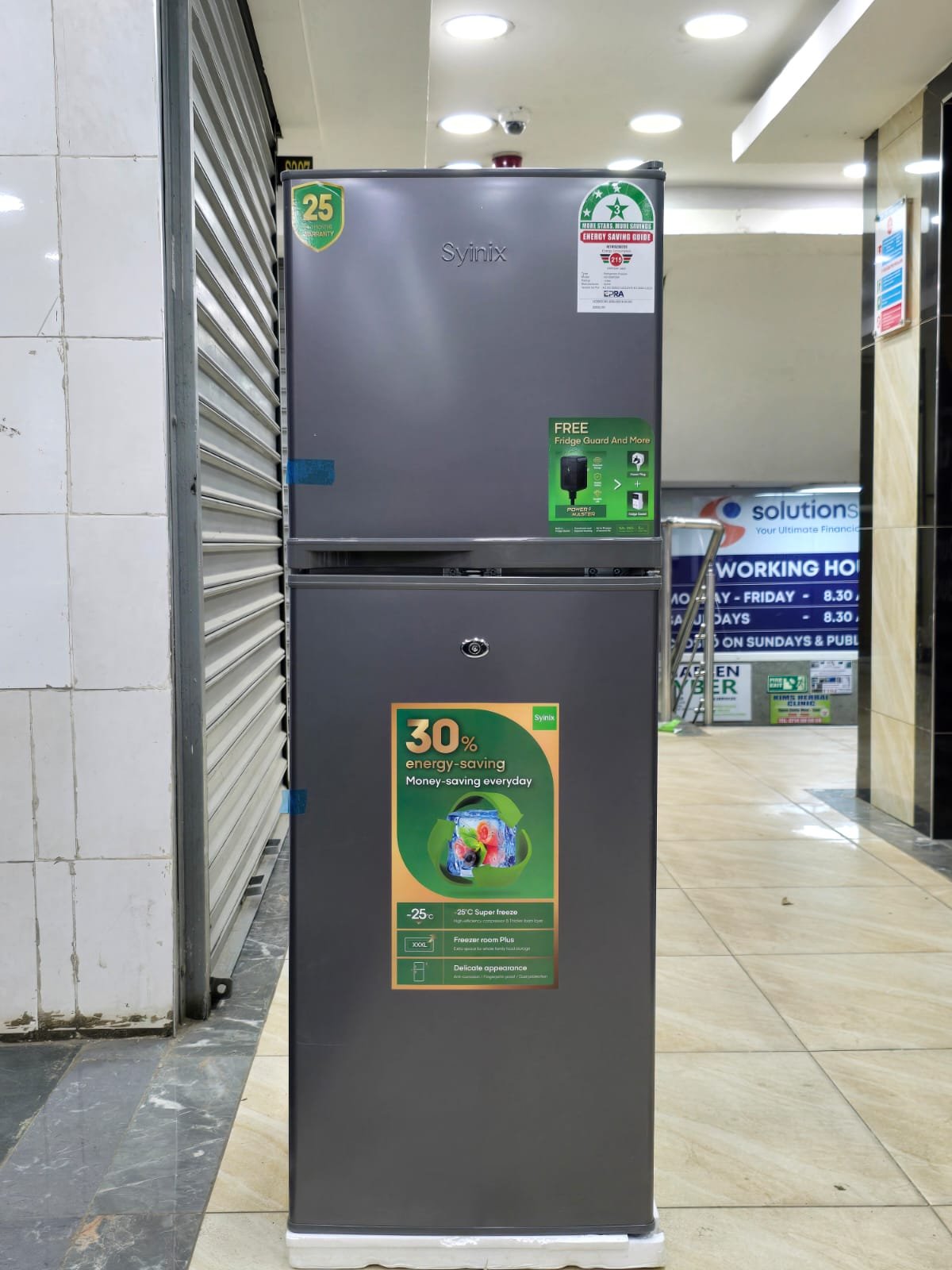 syinix 137l Syinix 137 Litres Double Door Fridge - Image 1